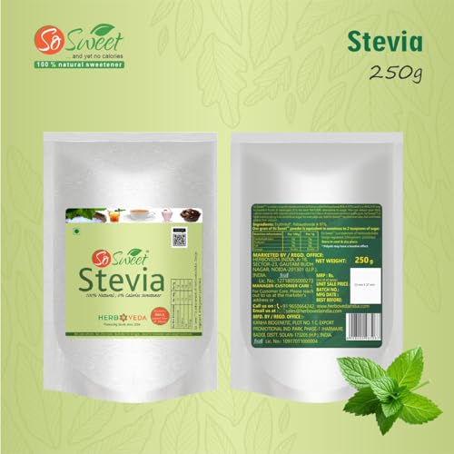 So Sweet Stevia 750g Spoonable Powder - 100% Natural, Sugar-Free Sweetener, Ideal for Cooking & Baking, Pack of 3 (250g Each), Perfect for Diabetics & Keto Diets, Low-Calorie & Healthy Alternative - Image 4