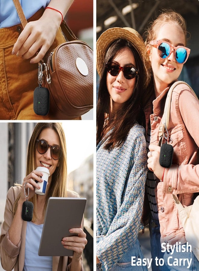 Lerobo for AirPods Pro 3 Case Cover with Cleaner Kit,Flower Engraved Silicone 360°Protection Cover Compatible with Apple AirPods Pro 3rd Generation 2025 Case with Keychain for Women,LED Visible, Black - Image 3