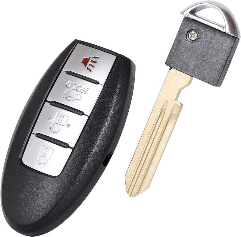OGATOO Smart Key Fob Blade Replacement Fit for Nissan Murano Maxima GT-R Altima Infiniti G37 FX50 FX35 G25 G35 2007 2008 2009 2010 2011 2012 2013 2014, #KR55WK48903 KR55WK49622, 4 Button Set 1 - Image 1