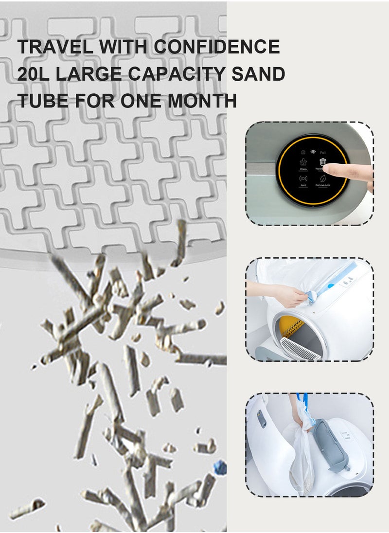 Kidle - Automatic Cat Litter Box Intelligent Cat Litter Box Self Cleaning Cat Litter Box with APP Control 48*51.6*50.5cm - Image 1
