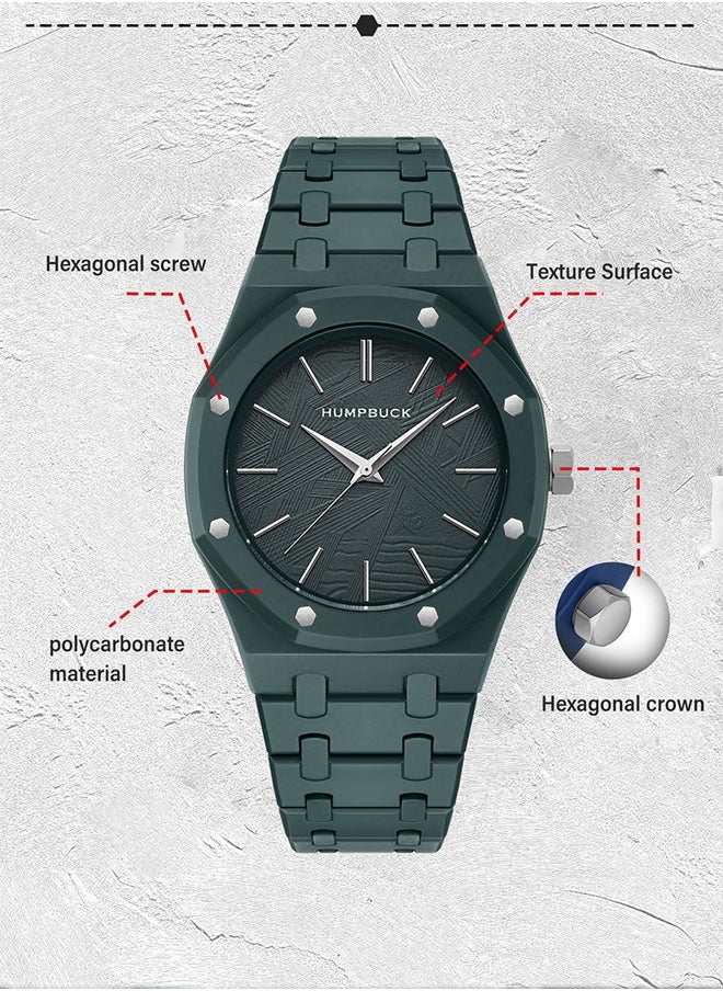 HUMPBUCK - Watch Minimalist Polycarbonate Waterproof Wristwatch for Men & Women Luminous Casual Design Lightweight and Perfect for Everyday Wear - Image 1