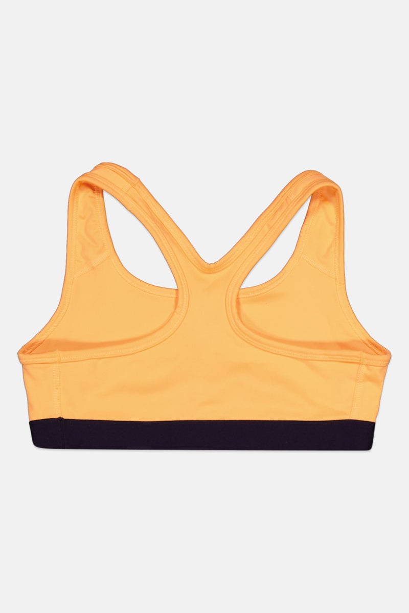 Nike Kids Girl Sportswear Fit Brand Logo Training Bra, Orange - Image 2