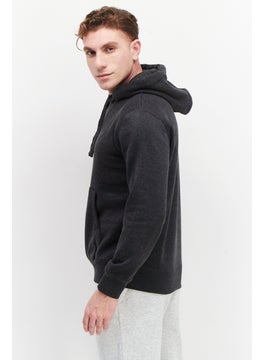 French Connection Men Hooded Brand Logo Long Sleeves Sweatshirt, Grey  - Image 2