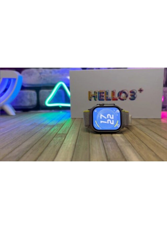 ماركة غير محددة - ساعة ذكية JS Hello 3 بلس مع 4 أحزمة - Image 1