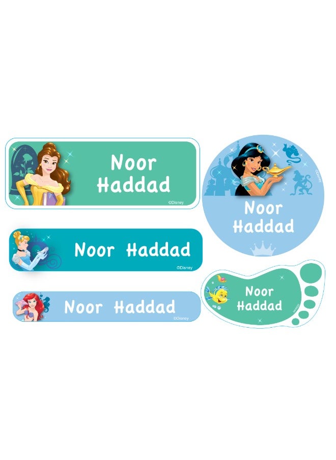 Essmak Disney Personalized Waterproof Name Labels for Kids – Set of 74 Custom Stickers for School Supplies, Lunch Boxes, Clothes and Toys  - Image 1