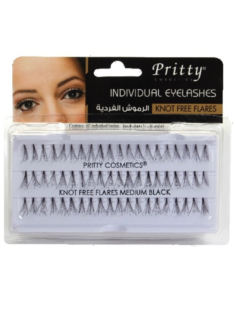 Pritty Eyelash-Flare 5 Ply Knot Free Medium Black 1 Pc