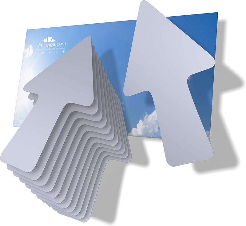 imaggge.com 12 Arrows - Light Grey - Signage and Orientation Stickers - Indoor and Outdoor - Directions, Arrow Course Indications - Image 1