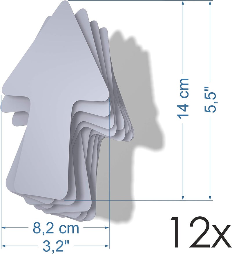 imaggge.com 12 Arrows - Light Grey - Signage and Orientation Stickers - Indoor and Outdoor - Directions, Arrow Course Indications - Image 2