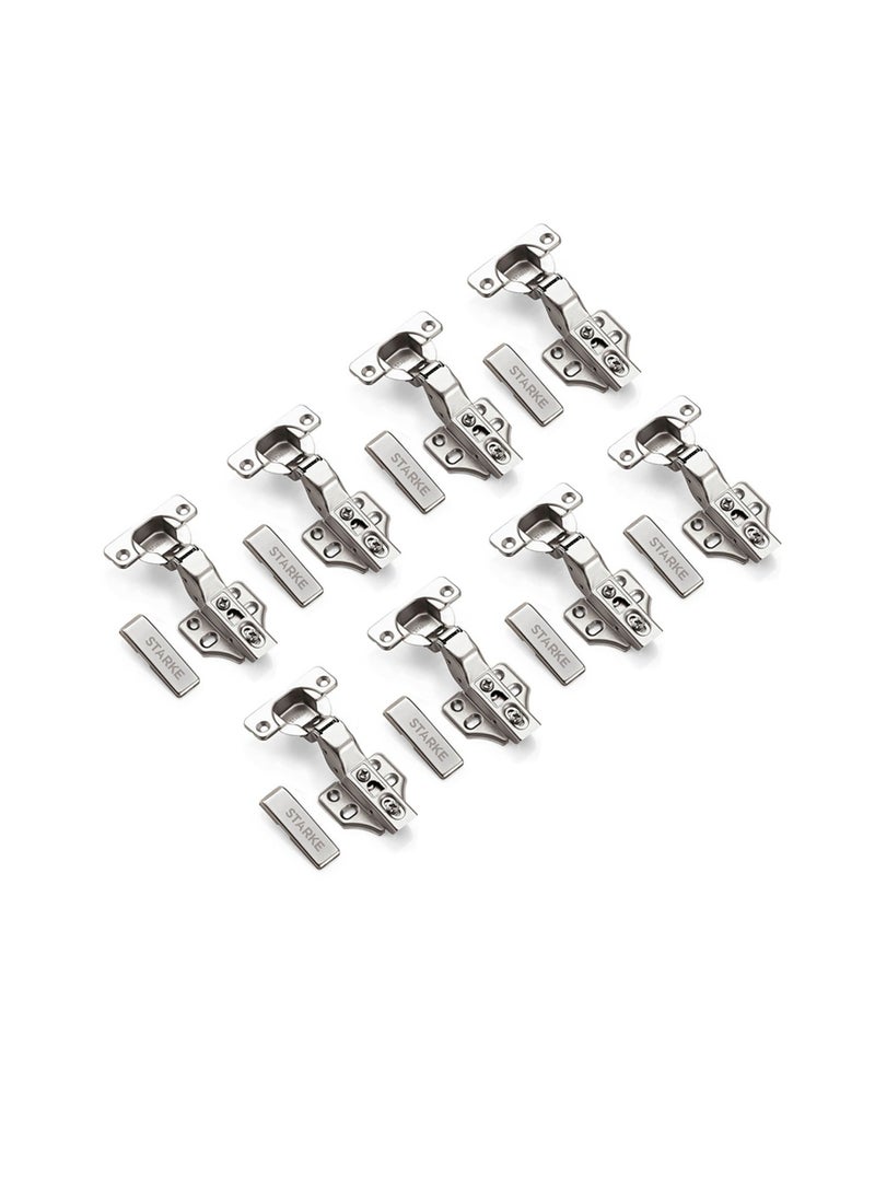 Pack of 8 Inset Soft Close Fast Mounted 1 Section Force Buffering Hinge - Silver, 105 Degree Opening Angle, 14-22 mm Application, Protective Cover & Screws included. - pzsku/Z7E15BEE3B0577EE826A2Z/45/_/1708428780/c43528c6-538c-4c9c-a4d3-686fa5f0806d