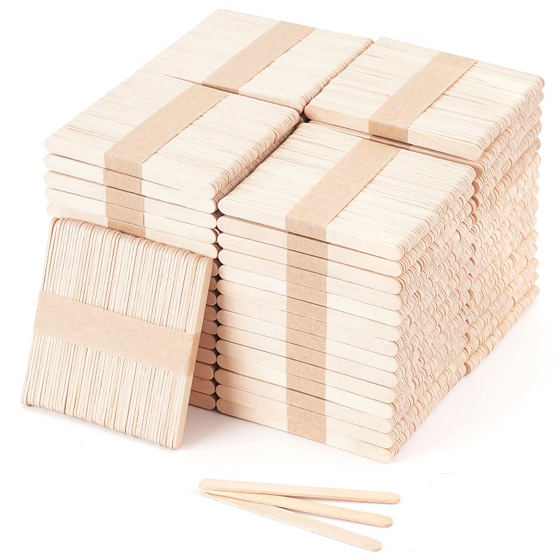 3000pcs 45 Wooden Craft Sticks Popsicle Sticks for Waxing Ice Cream Sticks Wooden Sticks for Crafts Hair Removal and Waxing Supplies Creative Designs and Home Art Projects