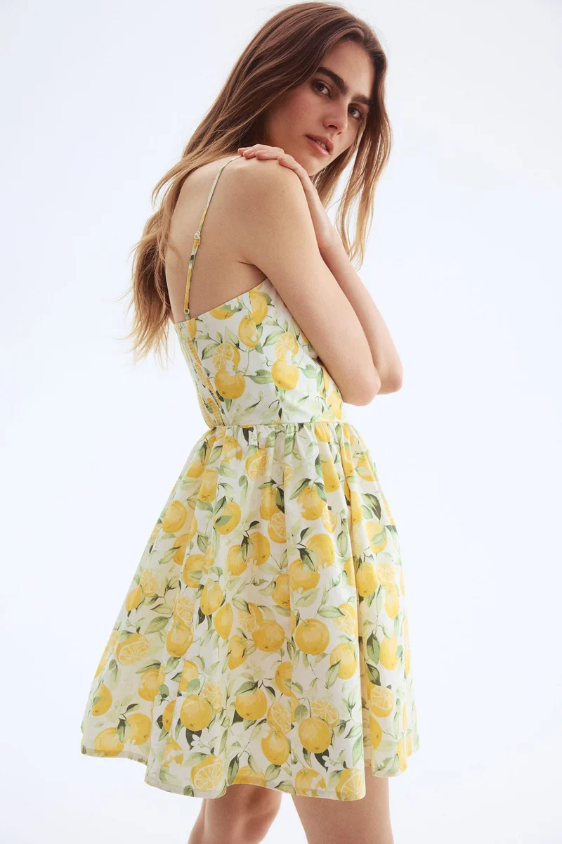 H&M Flared-skirt cotton dress