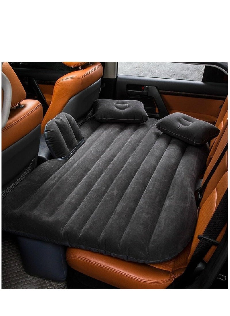 Arabest Car Travel Inflatable Mattress Air Bed Cushion Camping Universal Suv Extended Air Couch With Two Air Pillows (Black)  - Image 1