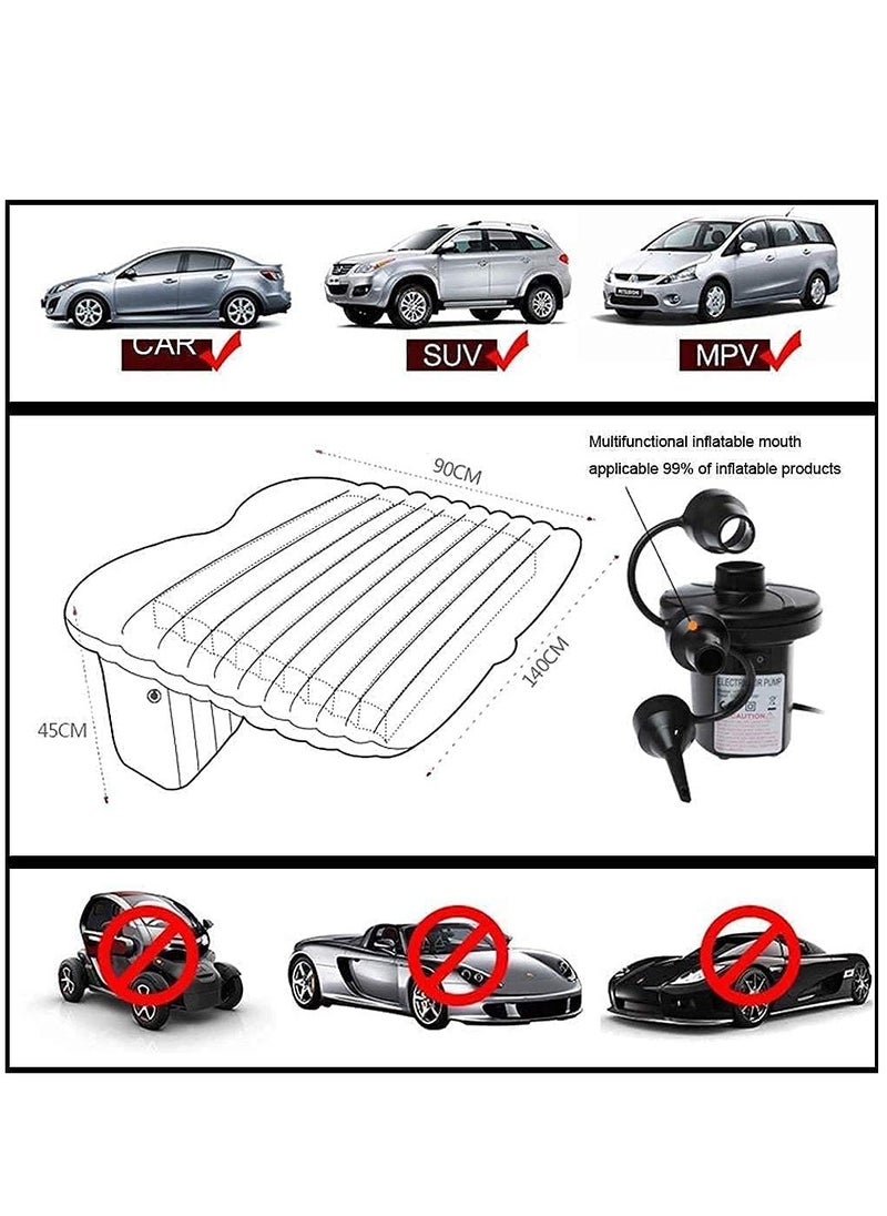 Arabest Car Travel Inflatable Mattress Air Bed Cushion Camping Universal Suv Extended Air Couch With Two Air Pillows (Black)  - Image 2