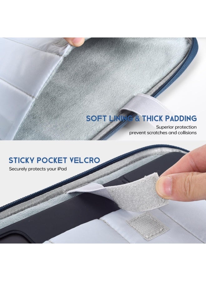 غطاء كمبيوتر محمول مقاس 13 بوصة ل 2025-2022 MacBook Air 13 بوصة M4 M3 M2 A3240 A3113 A2681 غطاء حقيبة يد مقاوم للصدمات مع جيب ملحق - أزرق - Image 4