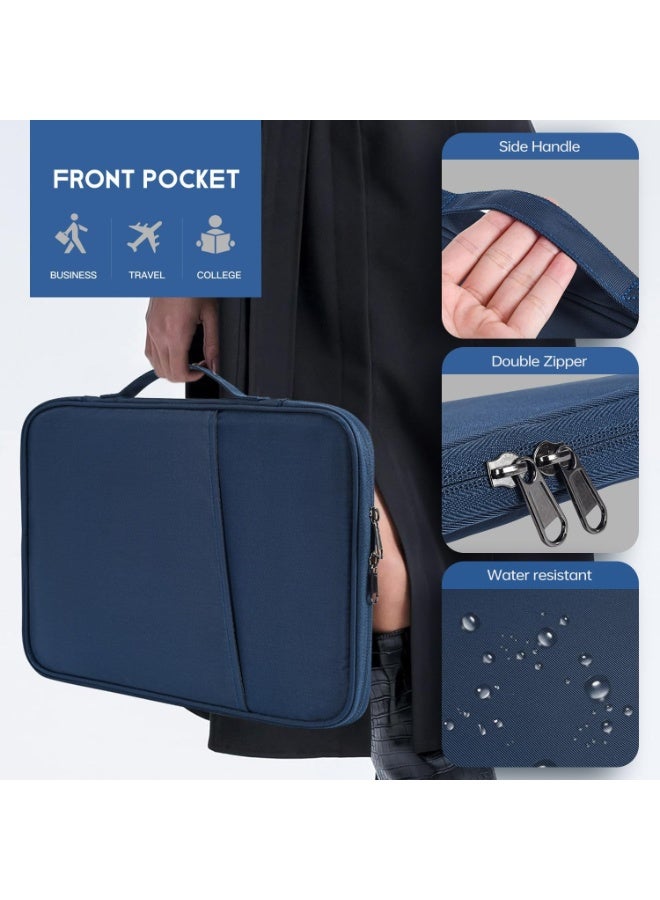 غطاء كمبيوتر محمول مقاس 13 بوصة ل 2025-2022 MacBook Air 13 بوصة M4 M3 M2 A3240 A3113 A2681 غطاء حقيبة يد مقاوم للصدمات مع جيب ملحق - أزرق - Image 5