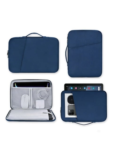 12.9-13 Inch Tablet Sleeve, Compatible with 12.4 Inch Samsung Galaxy Tab S10+ S9+ Plus/S8+/S7+ Plus/S7 FE, 2025 13 Inch iPad Air M3 M2/iPad Pro M5 M4/Pro 12.9 Inch, Microsoft Surface Go 2 12.4 Inch/Pro 11 Inch - Portable, Khaki & Dark Red