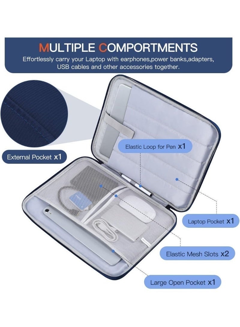 12.9-13 Inch Tablet Sleeve, Compatible with 12.4 Inch Samsung Galaxy Tab S10+ S9+ Plus/S8+/S7+ Plus/S7 FE, 2025 13 Inch iPad Air M3 M2/iPad Pro M5 M4/Pro 12.9 Inch, Microsoft Surface Go 2 12.4 Inch/Pro 11 Inch - Portable, Khaki & Dark Red - Image 3