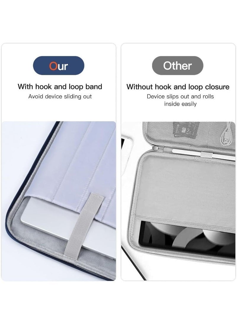 12.9-13 Inch Tablet Sleeve, Compatible with 12.4 Inch Samsung Galaxy Tab S10+ S9+ Plus/S8+/S7+ Plus/S7 FE, 2025 13 Inch iPad Air M3 M2/iPad Pro M5 M4/Pro 12.9 Inch, Microsoft Surface Go 2 12.4 Inch/Pro 11 Inch - Portable, Khaki & Dark Red - Image 5