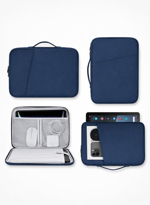 QIYUE 13-inch laptop cover for 2025-2022 MacBook Air 13-inch M4 M3 M2 A3240 A3113 A2681 waterproof shockproof handbag cover with accessory pocket - blue