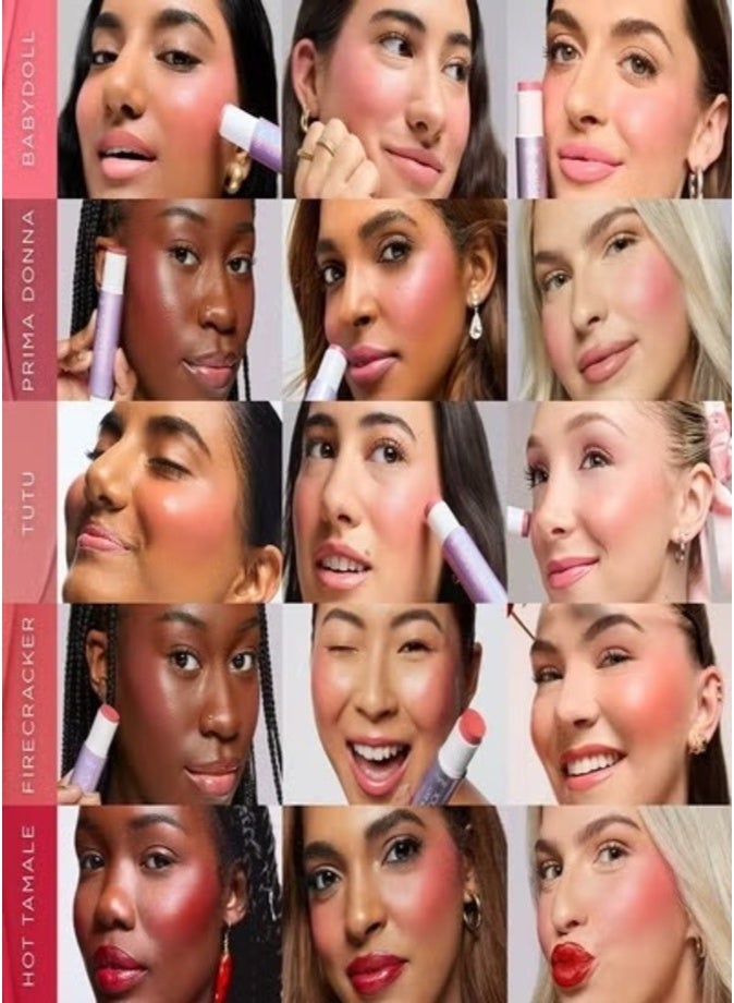 Tarte Cosmetics Tarte Maracuja Multi Stick Firecracker Coral 0.3 oz Cream Blush & Lip Tint with Hyaluronic Acid - Image 4