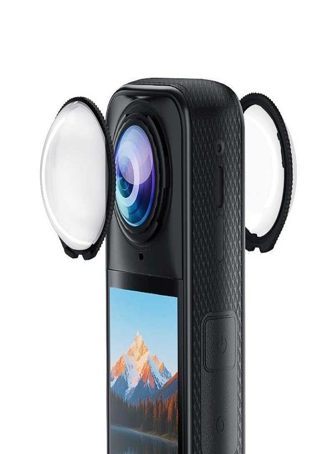 Stoyobe® for Insta360 X5 Standard Rotation PC Lens Guard Protective Cover, 2-Pack HD Clear Lens Protector Cap, Scratch-Resistant Accessories Replacement for Insta360 X5 360 Camera - Image 1