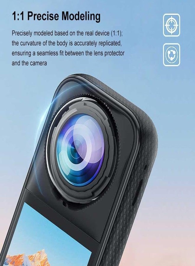 Stoyobe® for Insta360 X5 Standard Rotation PC Lens Guard Protective Cover, 2-Pack HD Clear Lens Protector Cap, Scratch-Resistant Accessories Replacement for Insta360 X5 360 Camera - Image 4