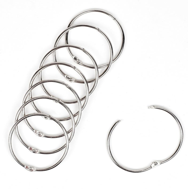 Simetufy Binder Rings 2 Inch(36 Pack) Metal Rings for Index Cards,Loose Leaf Binder Rings,Metal Book Rings - Image 1