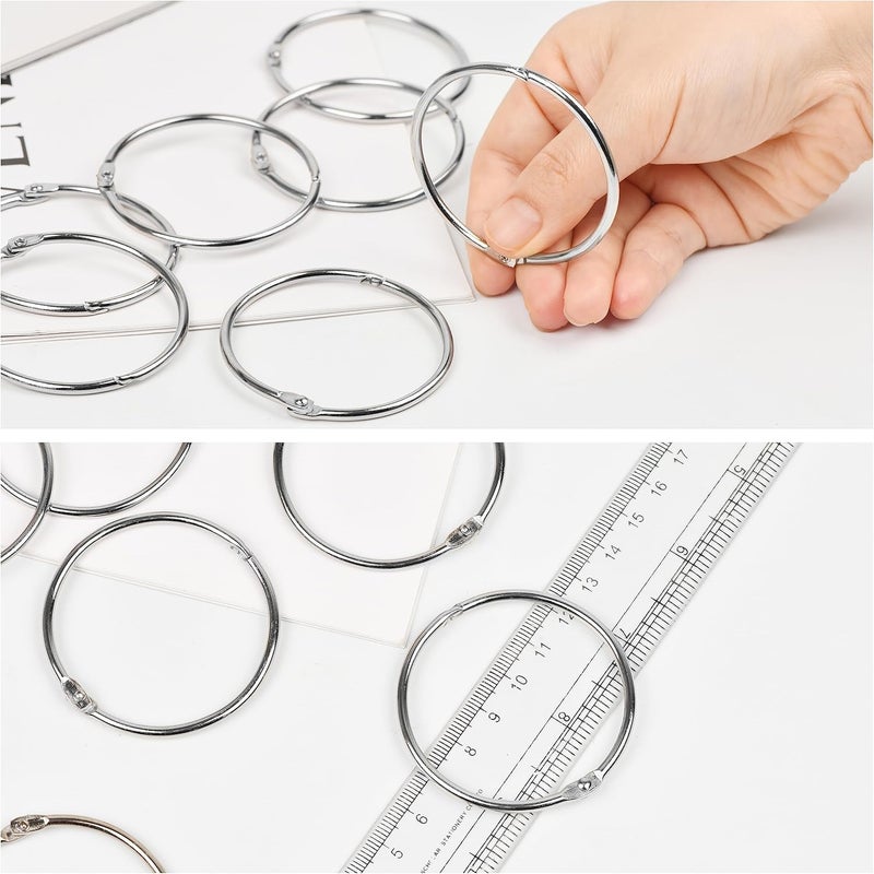 Simetufy Binder Rings 2 Inch(36 Pack) Metal Rings for Index Cards,Loose Leaf Binder Rings,Metal Book Rings - Image 4
