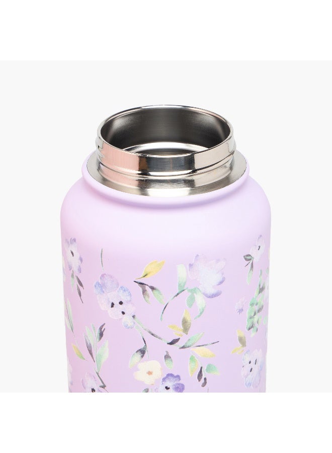 LIFESTYLE Floral Print Stainless Steel Water Bottle - 1 L for Women - Image 5