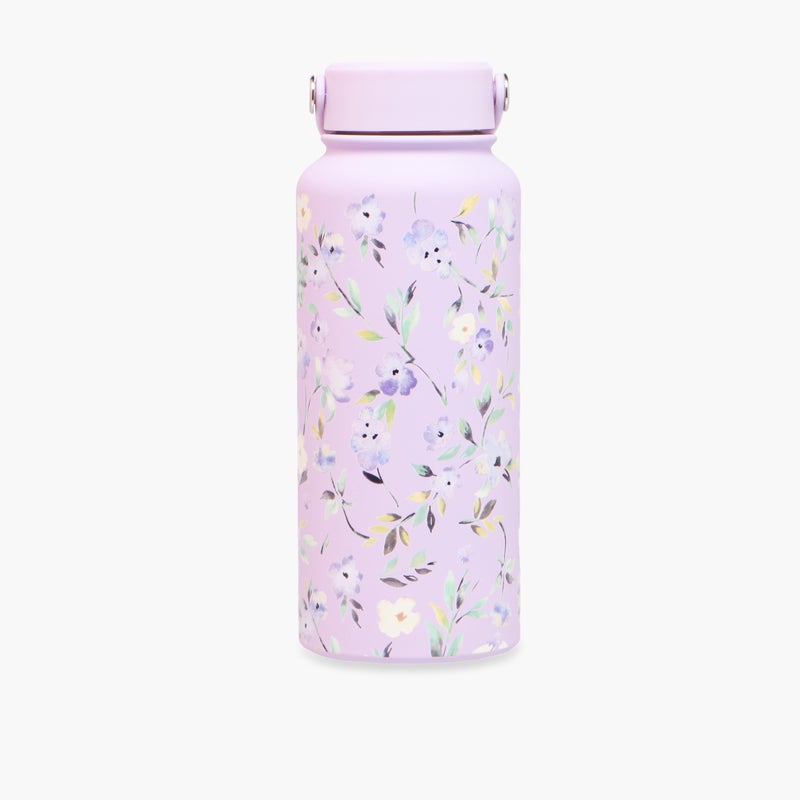 LIFESTYLE Floral Print Stainless Steel Water Bottle - 1 L for Women - Image 1