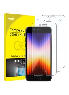 واقي شاشة لهاتف Iphone Se 2022 الإصدار الثالث مقاس 4.7 بوصة من الزجاج المقوى 3 عبوات