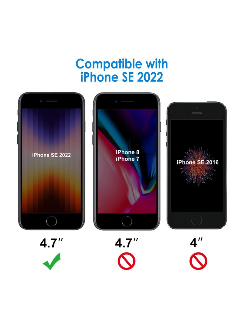 جي تيك - واقي شاشة لهاتف Iphone Se 2022 الإصدار الثالث مقاس 4.7 بوصة من الزجاج المقوى 3 عبوات - Image 1