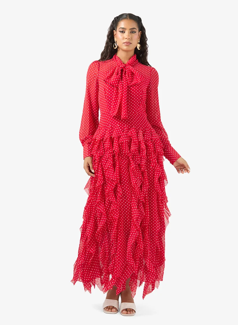 Ruffle A-line Dress