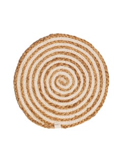 JASMEY HOMES JASMEY HOMES Jute Braided Placemats for Dining Table 30cm Round Table mat Best for BedSide Table Center Table Dining Table Shelves Farm Mats White Set of 1  - Image 5