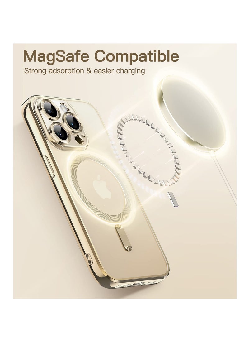 Jetech Electroplated Case for Iphone 14 Pro Max 6.7 Inch Camera Lens Full Protection Compatible With Magsafe Wireless Charging Shockproof Soft Tpu Phone Cover Gold - Image 5