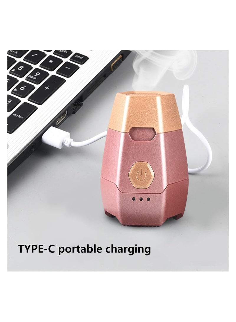 ELTRAZONE Mini Electric Incense Burner Bukhoor Car Incense Burner Dukhoon Bukhoor Aroma Diffuser Home Decor Gift for Home  Car (Gold) - Image 3