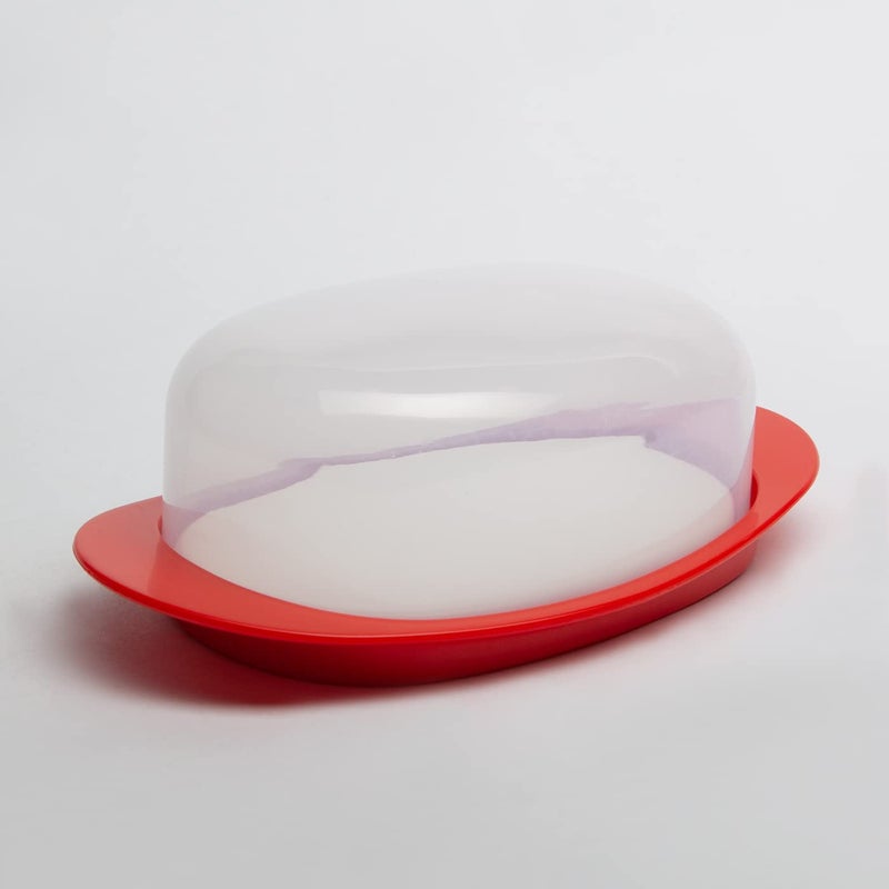 Gluman Big Bread Box with Butter Dish Container | Bread Box And Butter Dish Combo | 100% Food Grade | Dishwasher Safe | Freezer Safe | Recyclable | Reusable (Red) - Image 4