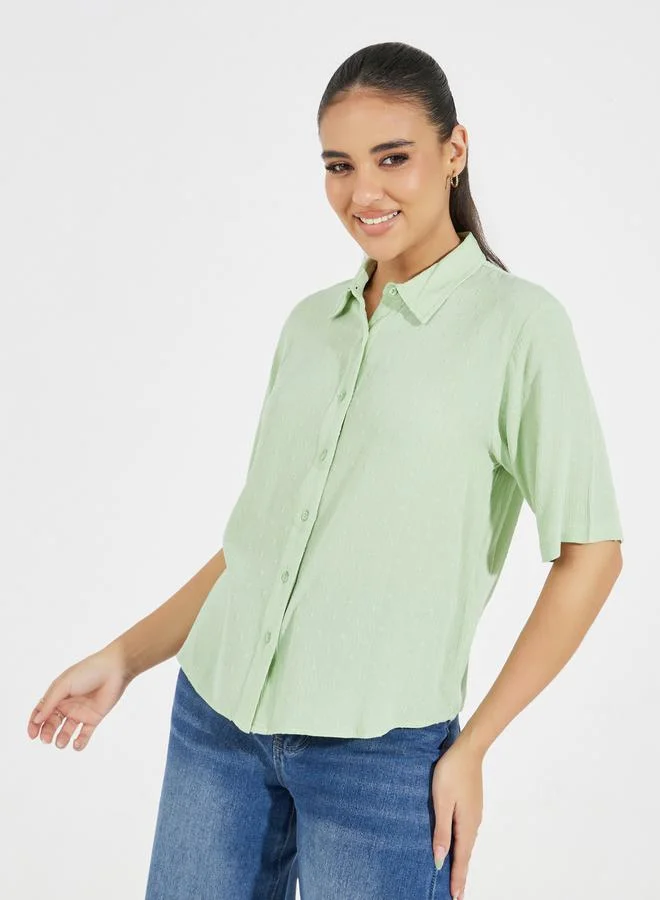 Styli Dobby Style Relaxed Fit Shirt