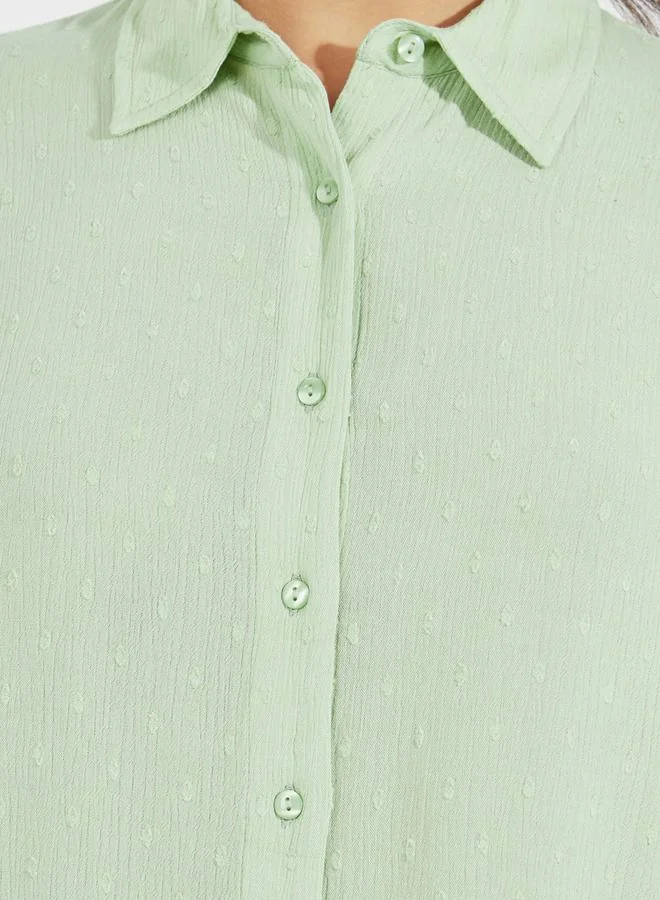 Styli Dobby Style Relaxed Fit Shirt