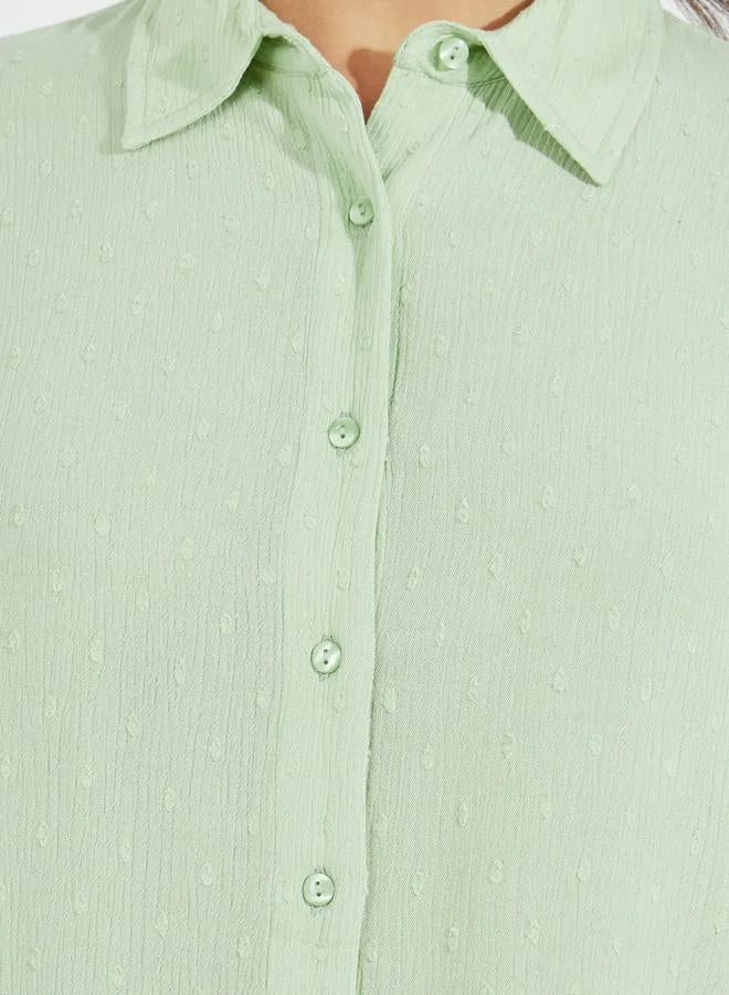 Styli Dobby Style Relaxed Fit Shirt
