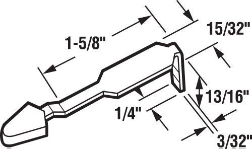 Prime-Line PrimeLine E 2066 158 In Sliding Door Latch Lever Adams Rite Single Pack - Image 3
