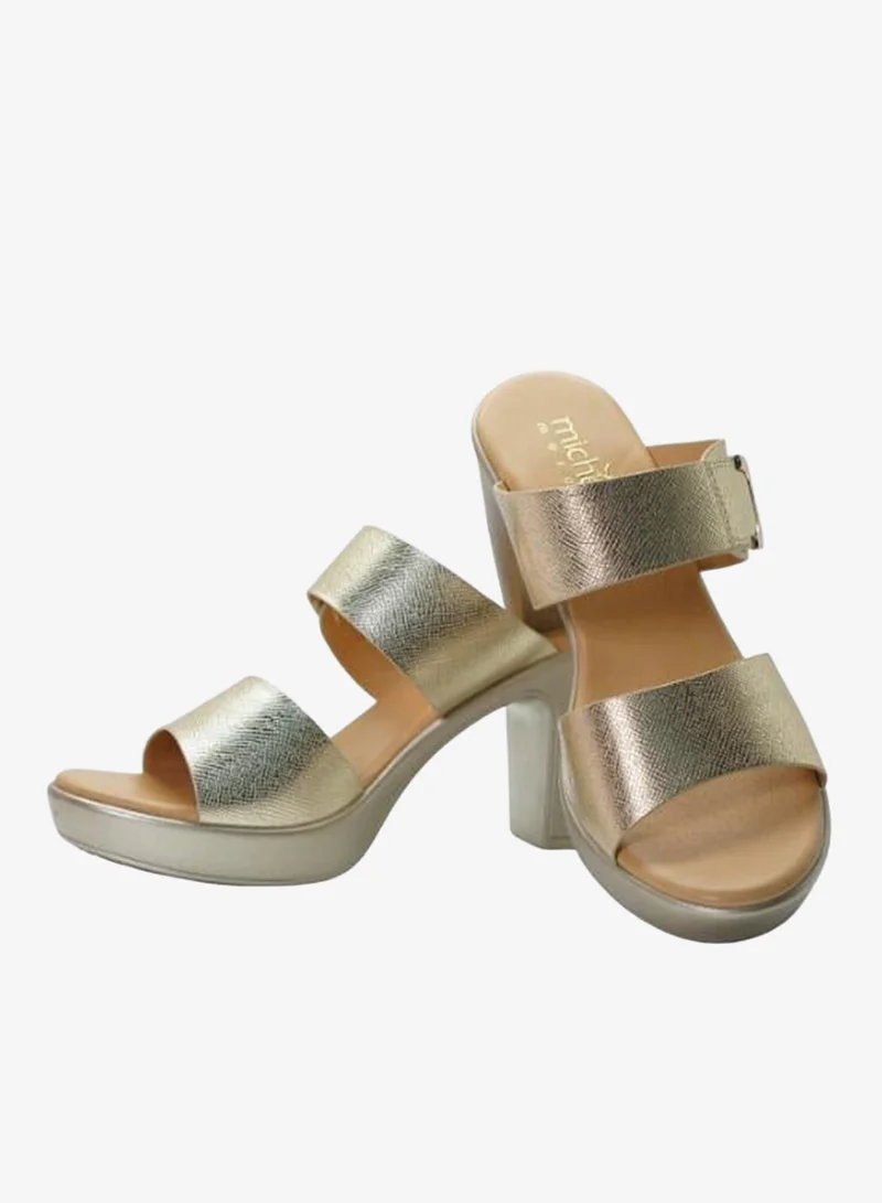 Michelle Morgan Gold 092-3084 Michelle Morgan Ladies High Heel Sandals 514RJ157 Gold for Women | Best Price UAE
