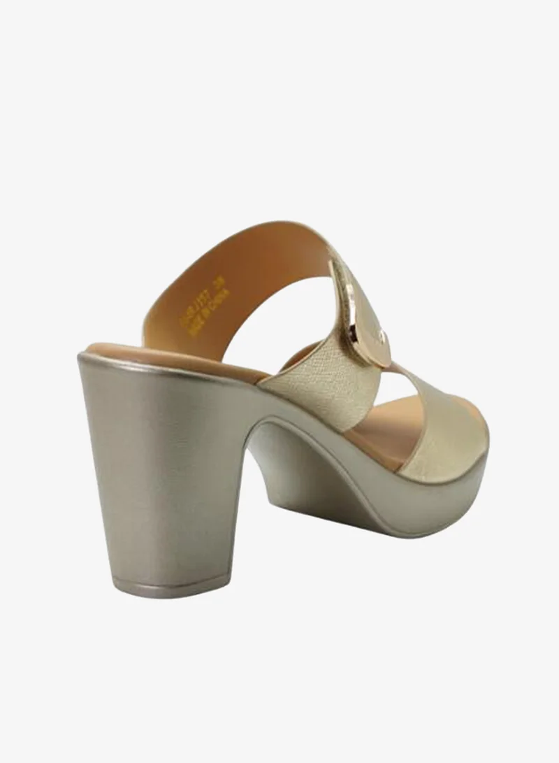 Michelle Morgan Gold 092-3084 Michelle Morgan Ladies High Heel Sandals 514RJ157 Gold for Women | Best Price UAE