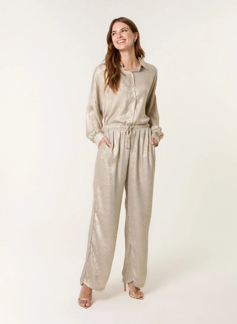 بلو فانيلا Shimmer Wide Leg Trousers