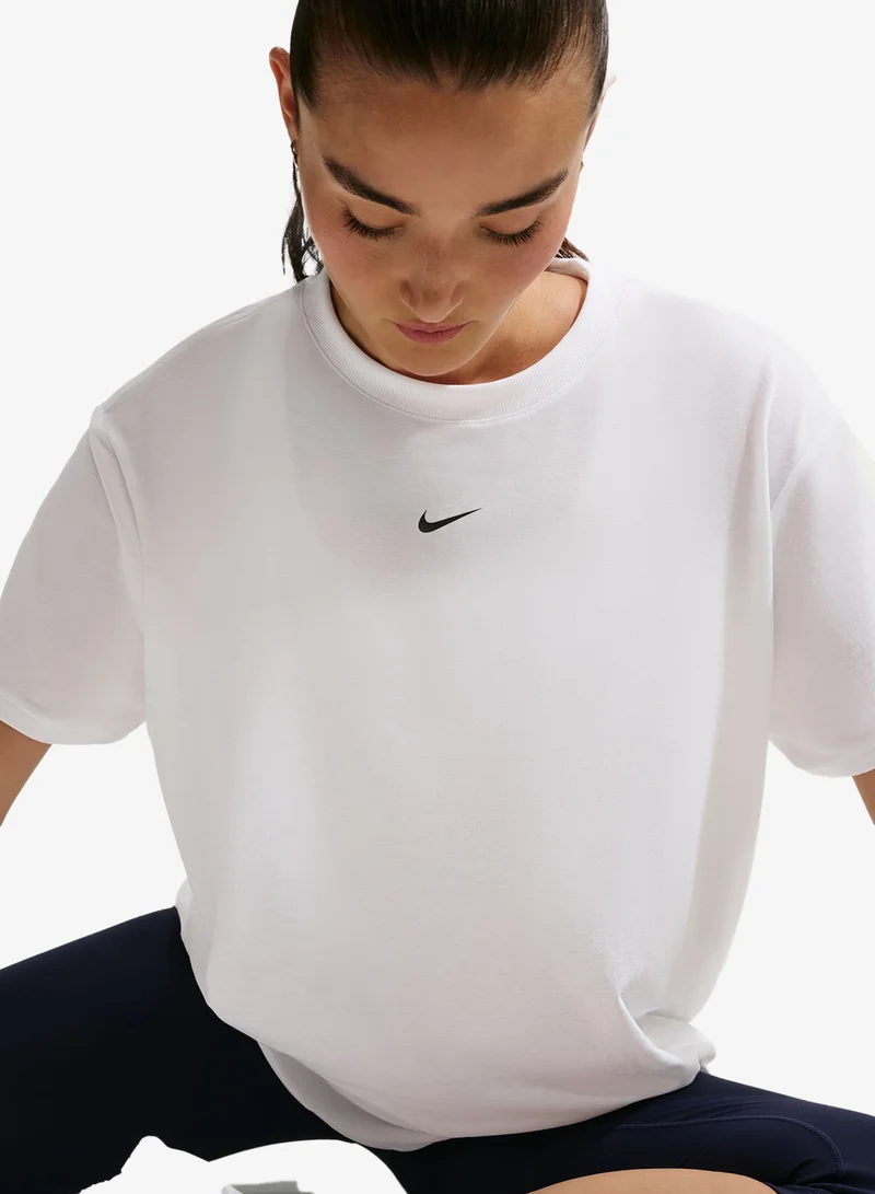 Nike WHITE One Relaxed Dri-FIT Top for Women | Best Price UAE