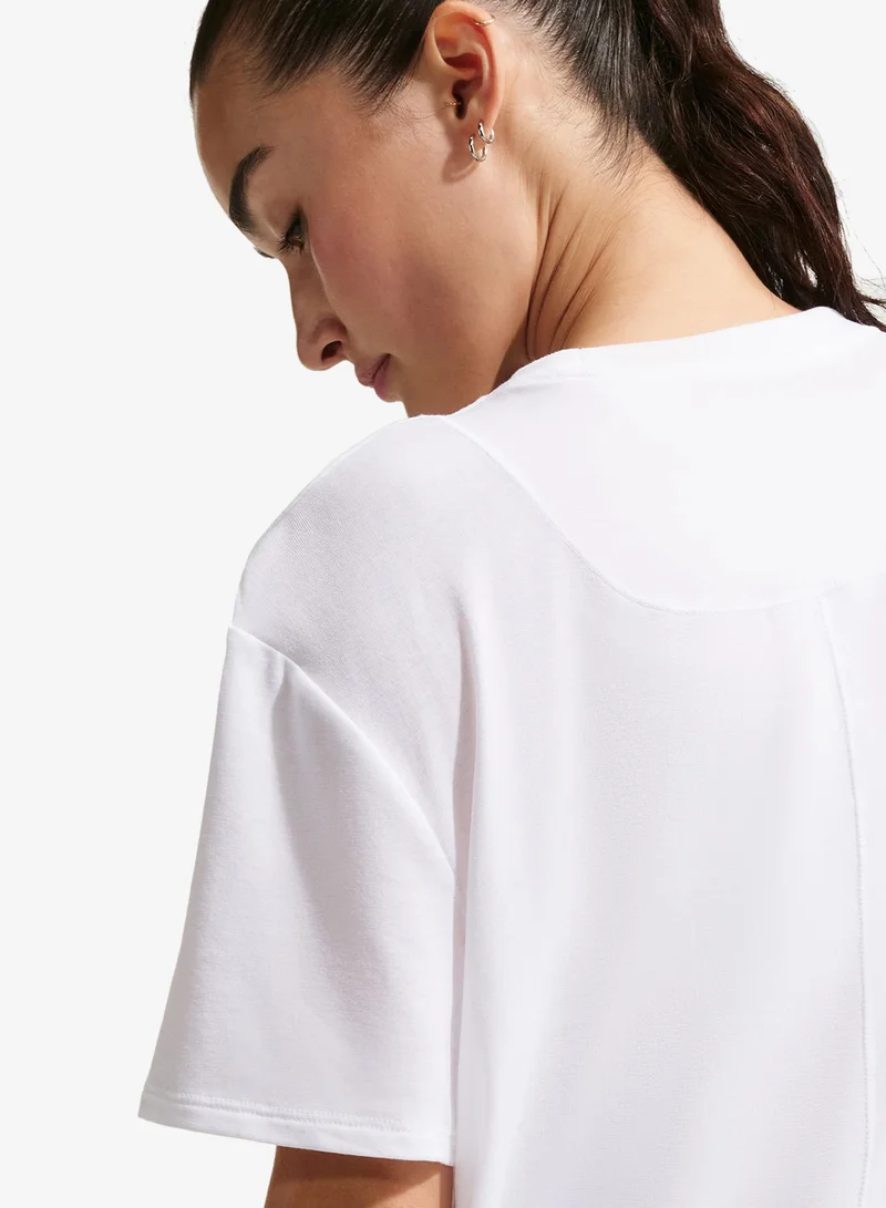 Nike WHITE One Relaxed Dri-FIT Top for Women | Best Price UAE
