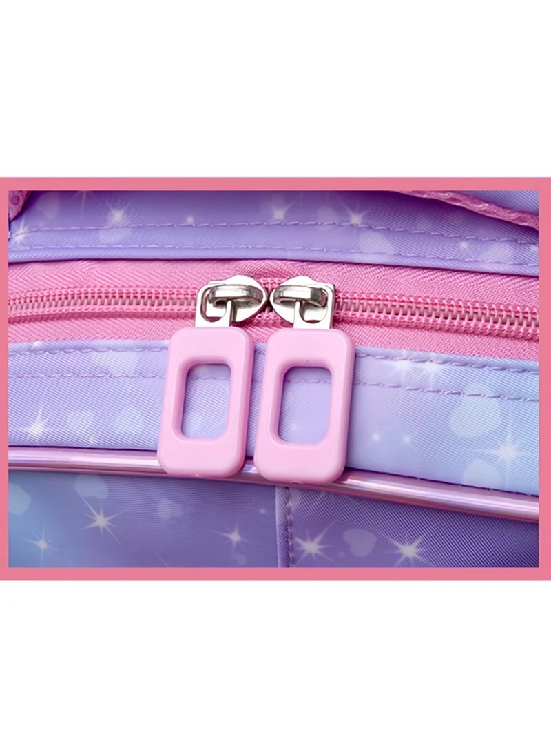 LABUBU Children's Schoolbag, Kindergarten,Primary SchoolCute Cartoon Schoolbag, Boys and Girls, Lightening Backpack, 35*28*12cm + Free Pencil Case - Image 2