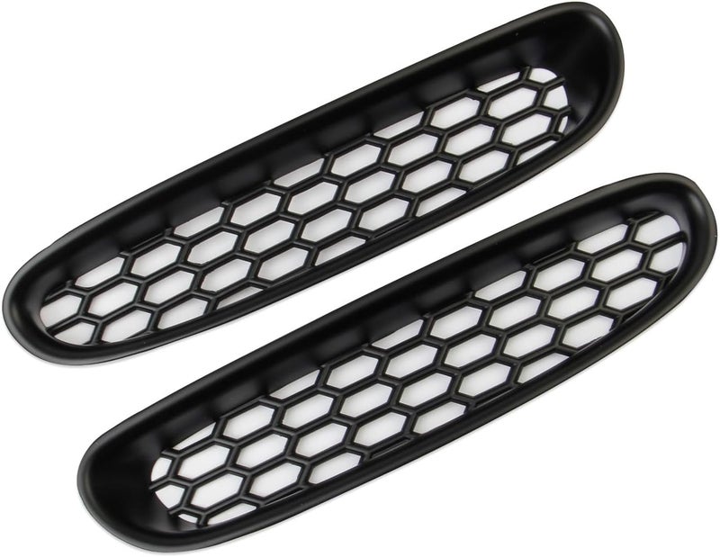 Fewshaw Black Front Bump Reseau Cover Fog Trim Accessories for 1997-2004 Chevrolet Corvette C5 - Image 4