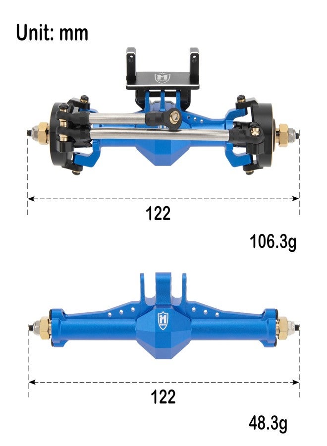 MEUS RACING محاور MEUS RACING 5mm ISO V1 TRX4M مع حامل سيرفو قابل للتعديل لسيارة TRAXXAS 1/18 TRX4M RC Crawler (أزرق) - Image 2