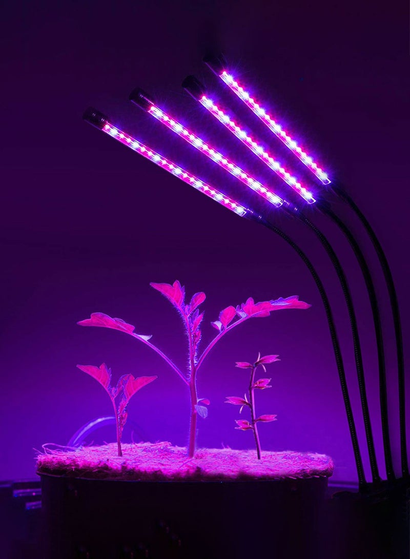 LEOKOR Grow Light with Stand 4 Head Grow Lights for Indoor Plants with Red Blue Spectrum LED Grow Light Adjustable Gooseneck Suitable for Various Plants Growth - Image 2